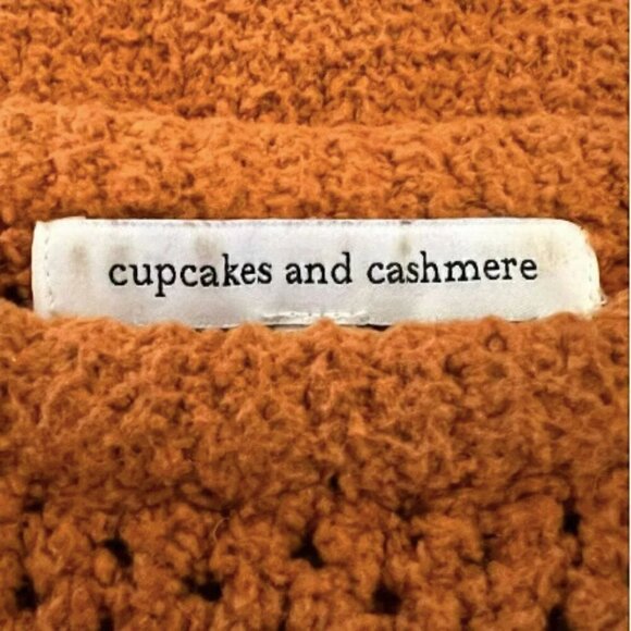 Cupcakes and Cashmere Pullover Sweater Women's Burnt Orange Long Sleeve - Picture 2 of 5